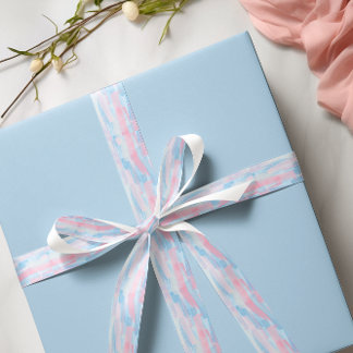 Baby pink & blue Happy Mother's Day Pinselstrich Satinband