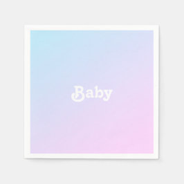 Baby pink blue ombre radition baby dusche serviette