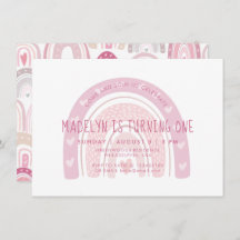 Baby Pink Boho Rainbow