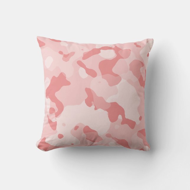Baby Pink Camouflage; Camouflage Kissen (Vorderseite)