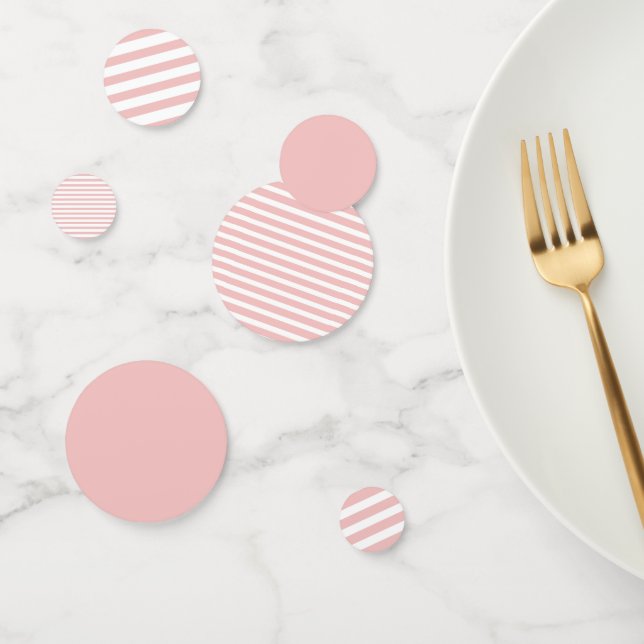 Baby Pink Color Stripes Vacation Sommerpastel Konfetti (Gruppe)