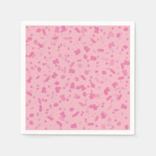 Baby Pink Confetti Taufe Christening Serviette