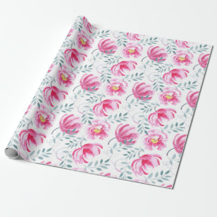 Baby Pink Englische Rose Geschenkpapier