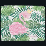 Baby Pink Flamingo Watercolor Palm Blätter iPad Hülle<br><div class="desc">Dieses Bild zeigt elegante tropische Aquarellpalmen-Blätter mit Baby-Rosa Flamingo. Ein elegantes und raffiniertes Design.</div>