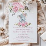 Baby Pink Floral Niedlich Elephant Girl Babydusche Einladung<br><div class="desc">Personalisieren Sie diese niedliche Baby Girl Blumenjungen Elefanten Baby Dusche Einladung mit Ihrer eigenen Formulierung einfach und schnell. Klicken Sie einfach auf die Schaltfläche Bearbeiten mithilfe von Entwurfswerkzeugen, um Text, Wortlaut, Stil des Schriftartes, Größe des Schriftartes, Farbe des Schriftartes weiter zu bearbeiten, mehr Text hinzuzufügen, Bilder zu verschieben oder zu...</div>