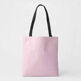 Baby-Pink getüpfelte Tragetasche | Retro-Tasche