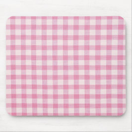 Baby Pink Gingham Mousepad