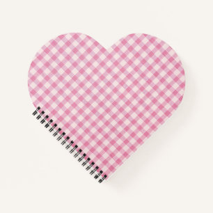 Baby Pink Gingham-Muster Notizbuch