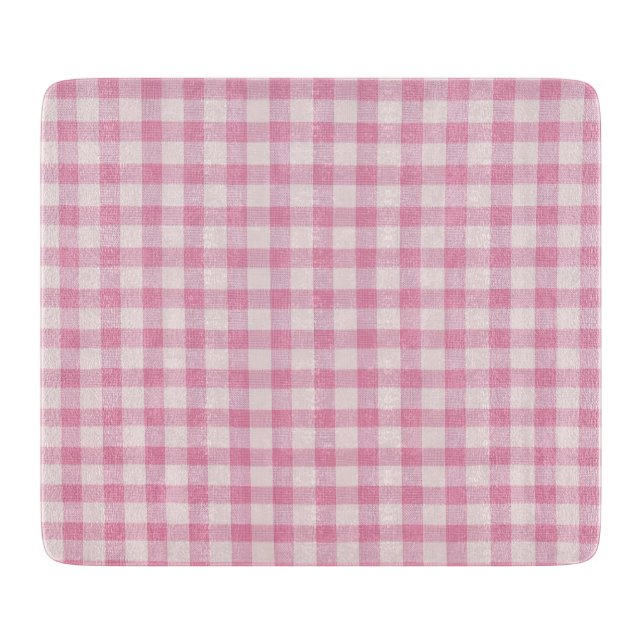 Baby Pink Gingham Schneidebrett (Vorderseite)
