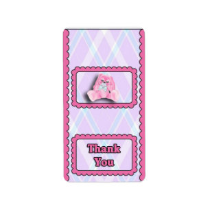 Baby Pink Girl Hersheys Miniatur Bonbonverpackung  Adressaufkleber