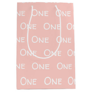Baby Pink Girl's erste Geburtstags-Geschenktasche Mittlere Geschenktüte