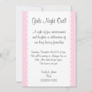 Baby Pink Girls Night Out Einladung