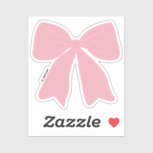 Baby Pink Hair Bow Aufkleber