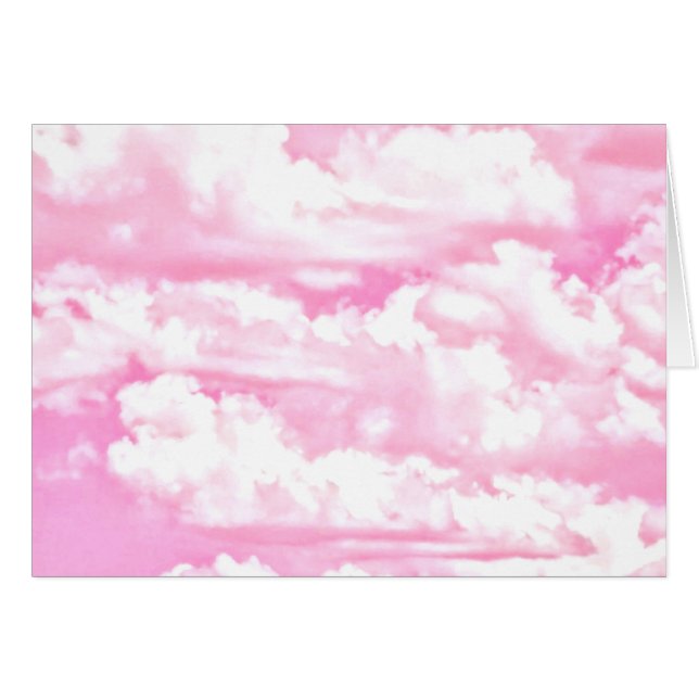 Baby Pink Happy Clouds Dekoration (Vorderseite (Horizontal))