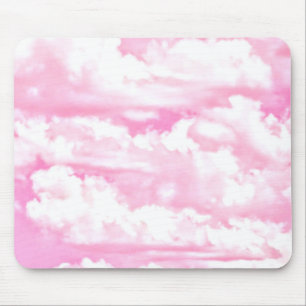 Baby Pink Happy Clouds Dekoration Mousepad