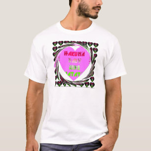 Baby Pink Hearts Hakuna Matata Baby Kids Design.p T-Shirt