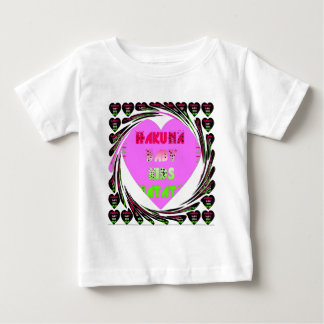 Baby Pink Hearts Hakuna Matata Baby Kids Design.p T-shirt