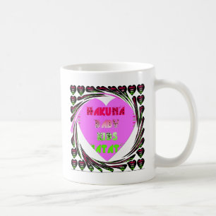 Baby Pink Hearts Hakuna Matata Baby Kids Design.p Tasse