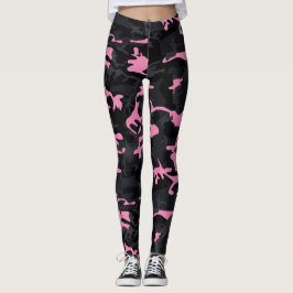 Baby Pink Highlights Camouflage Leggings
