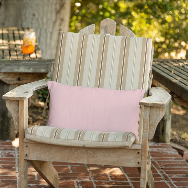 Baby Pink Outdoor Lumbar Kissen Für Draußen (Stuhl )