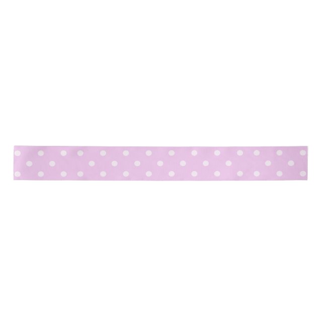 Baby Pink Polka Dot Pattern Satinband (Vorderseite)