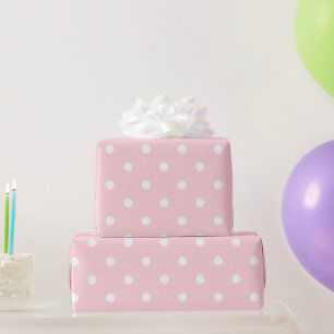 Baby Pink Polka Dots Geschenkpapier