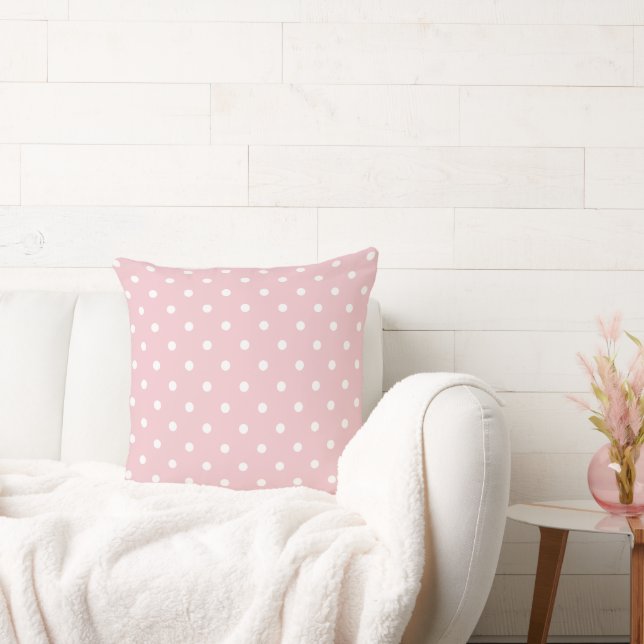 Baby Pink Polka Dots Kissen (Liege)