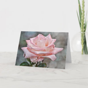 Baby Pink Rose Art Note Card Karte