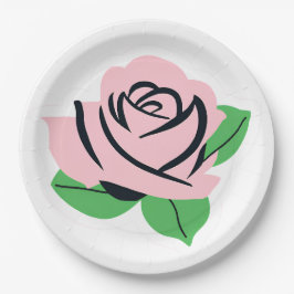 Baby Pink Rose Pappteller