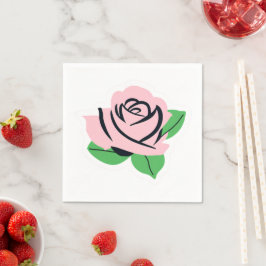 Baby Pink Rose Serviette