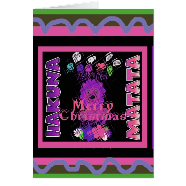 Baby pink Schöne frohe Weihnachten Hakuna Matata (Vorne)