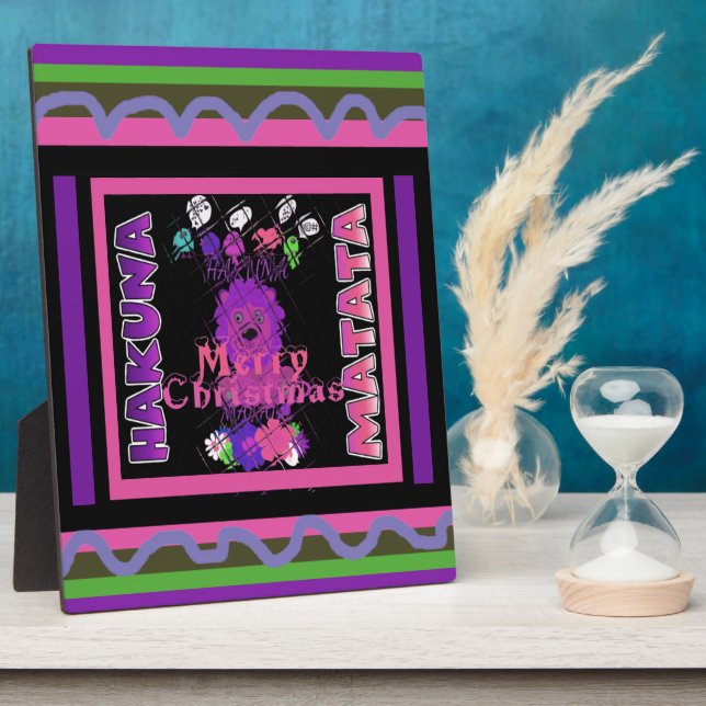 Baby pink Schöne frohe Weihnachten Hakuna Matata Fotoplatte (Seite)