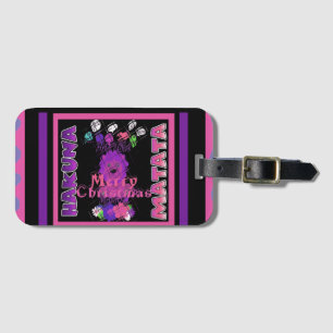Baby pink Schöne frohe Weihnachten Hakuna Matata Gepäckanhänger