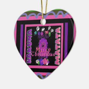 Baby pink Schöne frohe Weihnachten Hakuna Matata Keramik Ornament