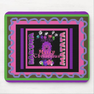 Baby pink Schöne frohe Weihnachten Hakuna Matata Mousepad