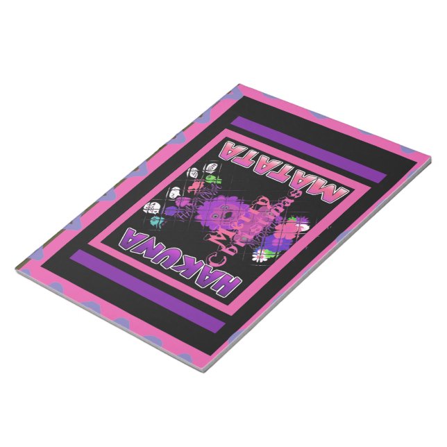 Baby pink Schöne frohe Weihnachten Hakuna Matata Notizblock (angewinkelt)