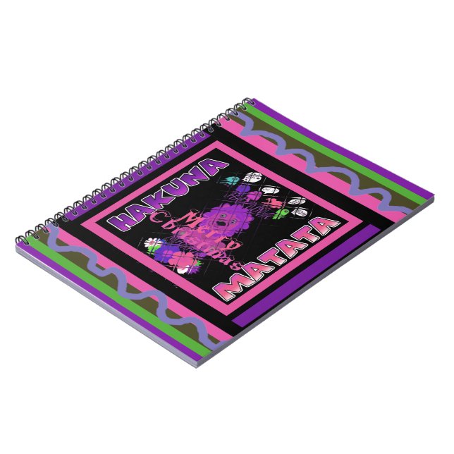 Baby pink Schöne frohe Weihnachten Hakuna Matata Notizblock (Linke Seite)