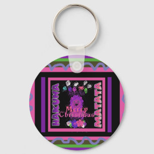 Baby pink Schöne frohe Weihnachten Hakuna Matata Schlüsselanhänger