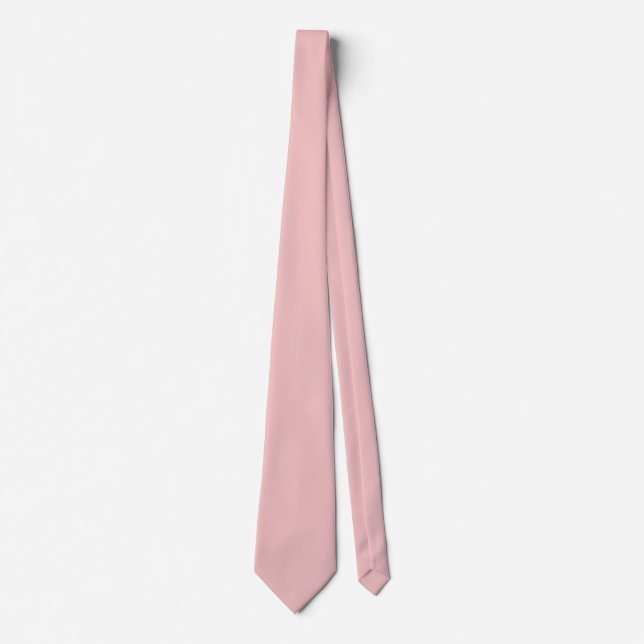 Baby Pink Solid Color Krawatte (Vorderseite)