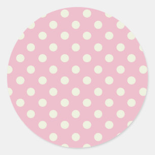 Baby Pink und White Polka Dot Sticker