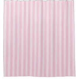 Baby Pink Vertical Stripes Shower Curtain Duschvorhang