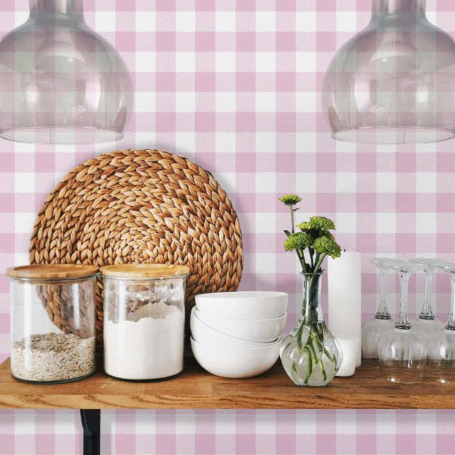 Baby Pink Vichy Gingham Pattern Tapete (Von Creator hochgeladen)