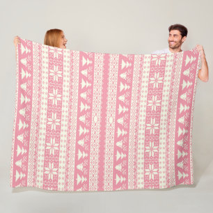 Baby Pink Weihnachtssüß Fleecedecke