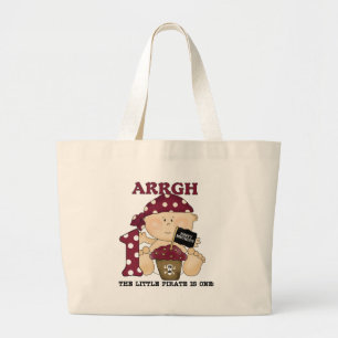 Baby Pirate 1. Geburtstag Tshirts und Geschenke Jumbo Stoffbeutel