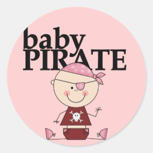 Baby Pirate - Girl Tshirts und Geschenke Runder Aufkleber