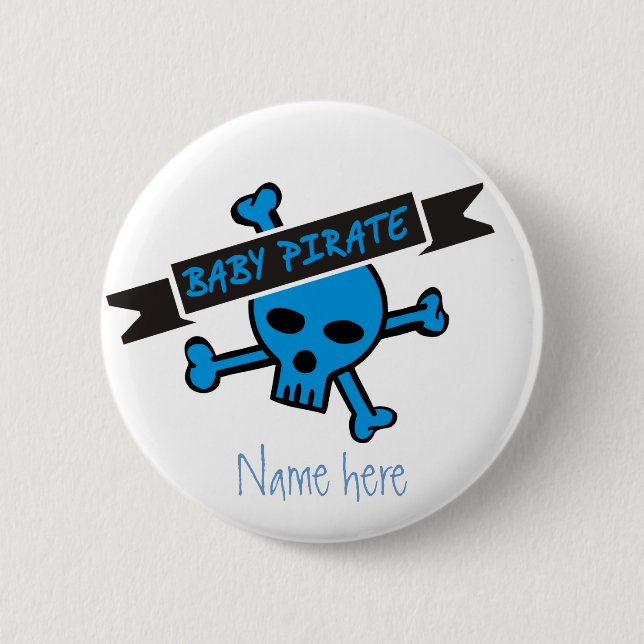 Baby-Piraten-Junge Button (Vorderseite)