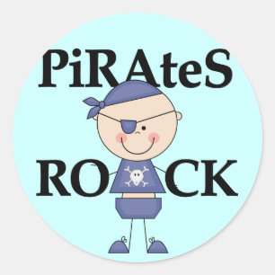 Baby Pirates Rock Tshirts und Geschenke Runder Aufkleber