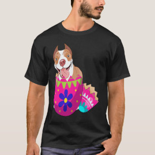 Baby Pitbull schlüpft aus Osterei am Ostersonntag T-Shirt