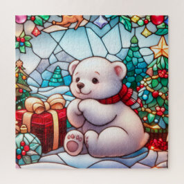 Baby Polar Bär zu Weihnachten Puzzle