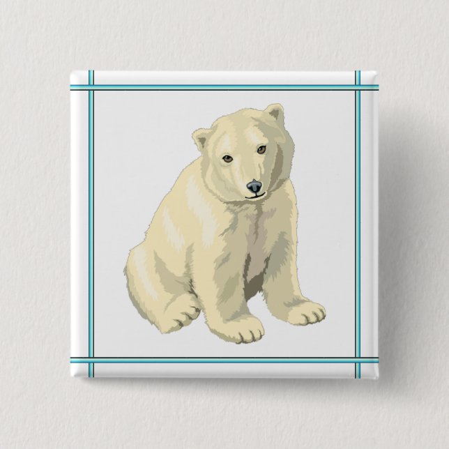 Baby Polar Bear Button (Vorderseite)